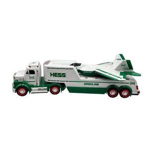Hess Trailer Truck Jet 2010 Vehicle Exclusive Toy Lights Collectible Set Green W